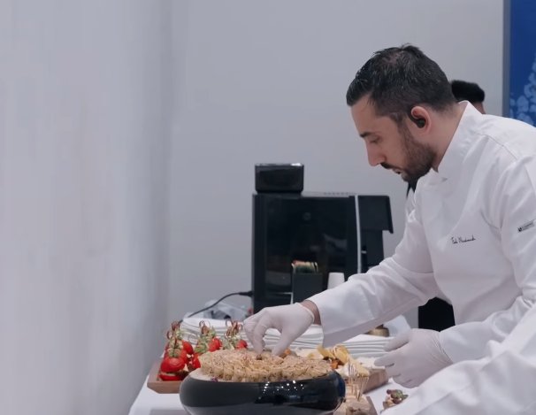 Chef Fadi preparing food